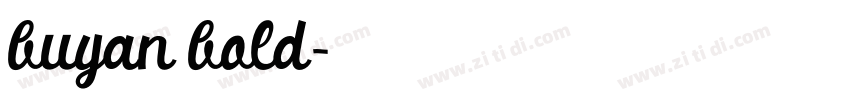 buyan bold字体转换